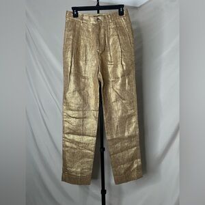 RRL Pleated Metallic Linen Cropped Pant
Measurements not included
Brand new